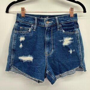 Hollister NWT Ultra High-Rise Short Short Vintage Stretch Jean Shorts Size 24